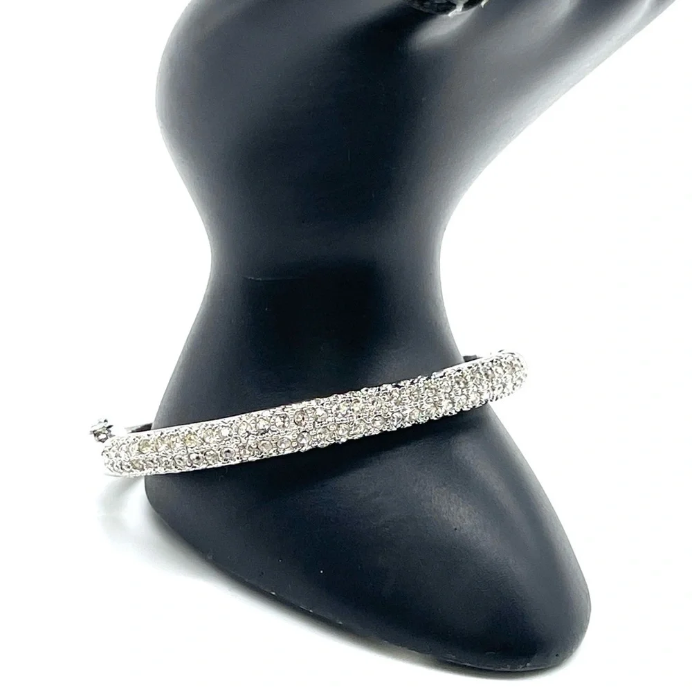 Lia Sophia Silver Played with Crystal Accent Bracelet